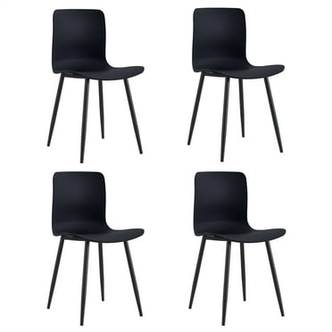 paproos Modern Dining Chairs Set of 4, PU Leather Dining Room Chairs, Kitchen Chairs with Metal Legs, Easy to Assemble Dining Chair for Restaurant, Kitchen, Dining Room and Living Room
