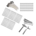 thumbnail image 4 of 260 mechas de vela de 15 cm 100 pegatinas de cinta adhesiva de doble cara 50 carcasas de vela 10 soportes de mecha de acero inoxidable Carcasa de aluminio de 23 g Blanco, 4 of 10