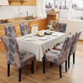 thumbnail image 2 of Stretch Dining Chair Covers, Printed Dining Chair Slipcovers, Removable Washable Spandex Furniture Seat Protector for Kitchen Hotel Table Banquet (2 Per Set, Br), 2 of 8