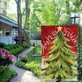 thumbnail image 4 of PHYHOO  Merry Christmas Garden Flag Double Sided, Christmas Tree Xmas Winter Holiday Yard Outdoor Decorative Flag White, 4 of 6