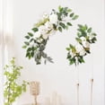 thumbnail image 1 of 2x Wedding Arch Flowers Welcome Sign Garland Backdrop Decorations Rustic Ceremony Decor Greenery Leaves White, 1 of 9