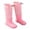 Pink, variant on Krdevn Kids Knee High Rain Boots Waterproof Rubber Pull On Outdoor Boots for Play,9-9.5 Years