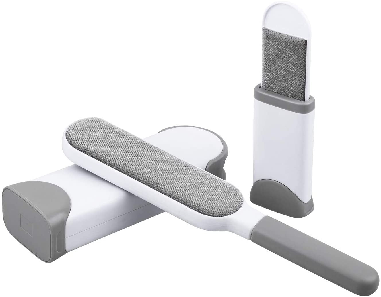 Dotpet Pet Hair Remover Brush with Self Cleaning Base, Double-Sided Lint Brush Removes Dog Cat Fur from Clothing, Furniture, Car Set-Travel Size Included(Gray) Dotpet Pet Hair Remover Brush with Self Cleaning Base, Double-Sided Lint Brush Removes Dog Cat Fur from Clothing, Furniture, Car Set-Travel Size Included(Gray)