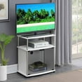 thumbnail image 2 of Convenience Concepts Designs2Go TV Stand with Black Glass Storage Cabinet and Shelf for TVs up to 26 Inches, 2 of 6