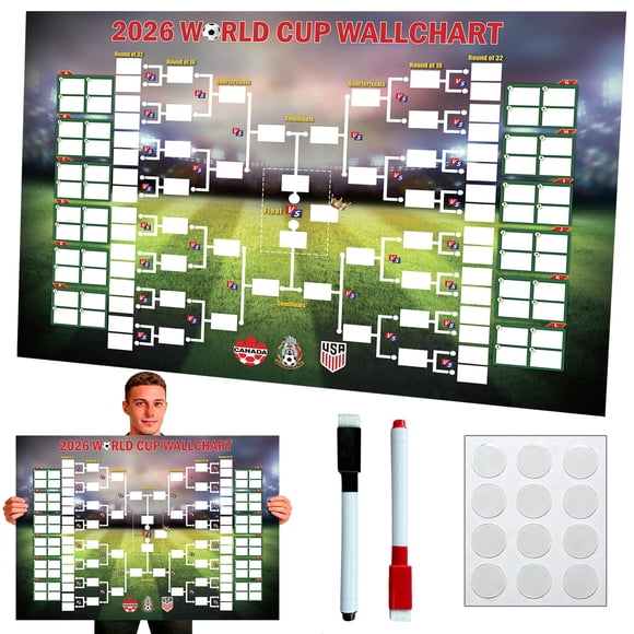 Póster soulFr Calendario de la Copa Mundial de Fútbol 2026 90 x 60 cm