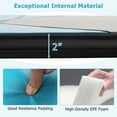 thumbnail image 5 of Gymnastics Mat 10 Feet by 4 Feet 2 Inch Thick, Foldable Exercise Mat with Carry Handles, Hook Loop Fasteners, Waterproof Yoga Stretching Home Gym Mat, Blue + Black, 5 of 6