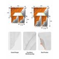 thumbnail image 6 of Orange Grey Ombre Swag Valance and Tier Curtains 36'' Length Set, Modern Geometric Abstract Aesthetics Cream Light Filtering Kitchen Curtains, Tier Curtain Valances for Bathroom/Living Room/Bedroom, 6 of 6