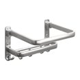 thumbnail image 3 of Toallero de baño plegable, soporte para toallas de baño montado en la pared, toallero 2 capas 4 ganchos, 3 of 9