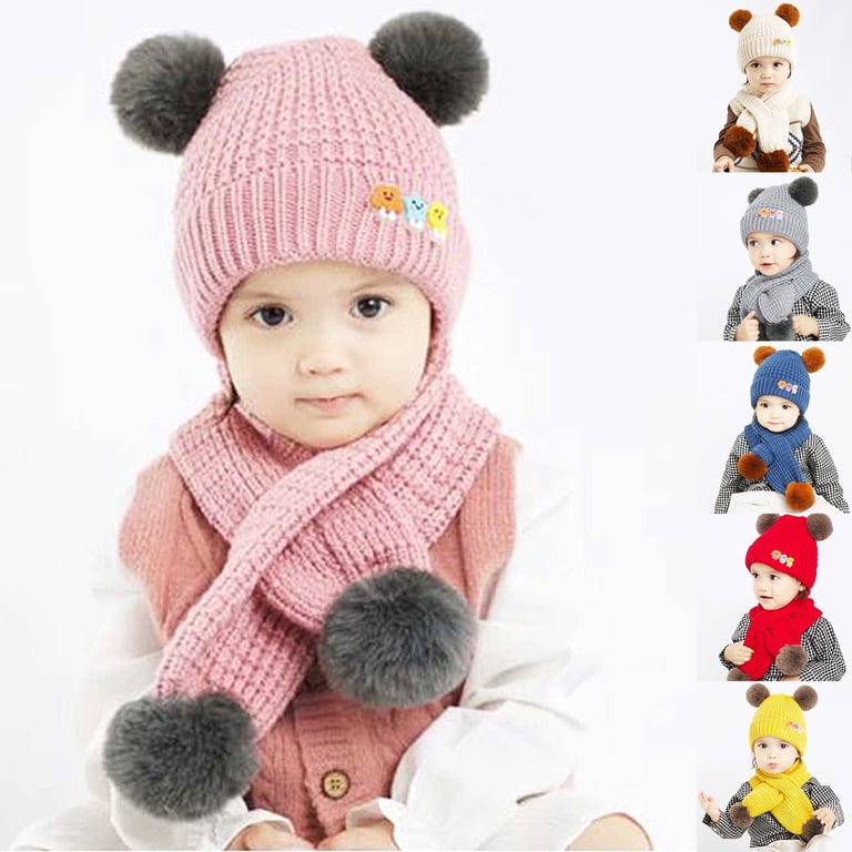 Baby Winter Hat Scarf Set Toddler Beanie Hat Baby Knitted  display picture 2