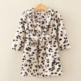 thumbnail image 2 of Boys Girls Kids Hooded Bathrobe,Soft Flannel Loungewear Robe with Adjustable Tie,Cartoon Print,for Toddlers to Kids 2-12 Years Toddler Pajamas Gibobby,WH2,Size 2-3T, 2 of 4
