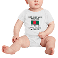 thumbnail image 2 of Not Only Am I Perfect, I'm Bangladeshi Too! Cute Baby Bodysuit (White, 6-12 Months), 2 of 5