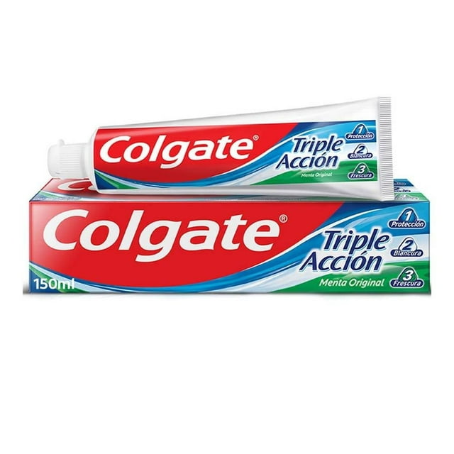 Pasta Dental Colgate Triple Acción Familiar Menta Original con Fluoruro 150 ml