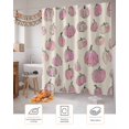thumbnail image 7 of Fall Shower Curtain Pink Bathroom Curtains with Hooks, Waterproof Fabric Watercolor Pumpkin Thanksgiving Bath Shower Curtains Set for Bathroom Bathtubs Decor 72x84 Inch, 7 of 7