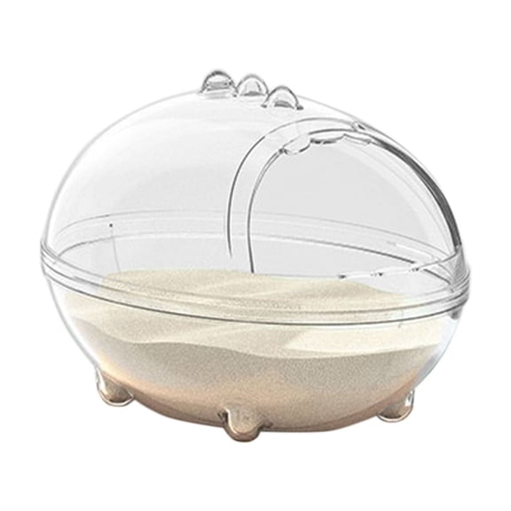 TFYZYY Extra Large Dinosaur Shaped Sand Bath House for Hamsters, Gerbils, and Small Pets, Curved Bottom, Side Door Design for Easy Cleaning and Minimal Sand Spillage