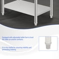 thumbnail image 2 of Table de Travail d'Infusion à Double Couche en Acier Inoxydable Robuste – 30x24x35 Po, Certifiée NSF, Tablette Inférieure Réglable, Bord Arqué, pour Restaurant, Boulangerie, Cuisine Familiale – Taille : 30*24*35 Po, Sans Roulettes, 2 of 7