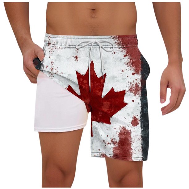 Pantalones Cortos para Hombre de Cintura Elástica con Bolsillos Pantalones de Playa de Impresión Casual, Poliéster Ligero de Moda para la Primavera Verano Al Aire Libre Y el Uso Diario