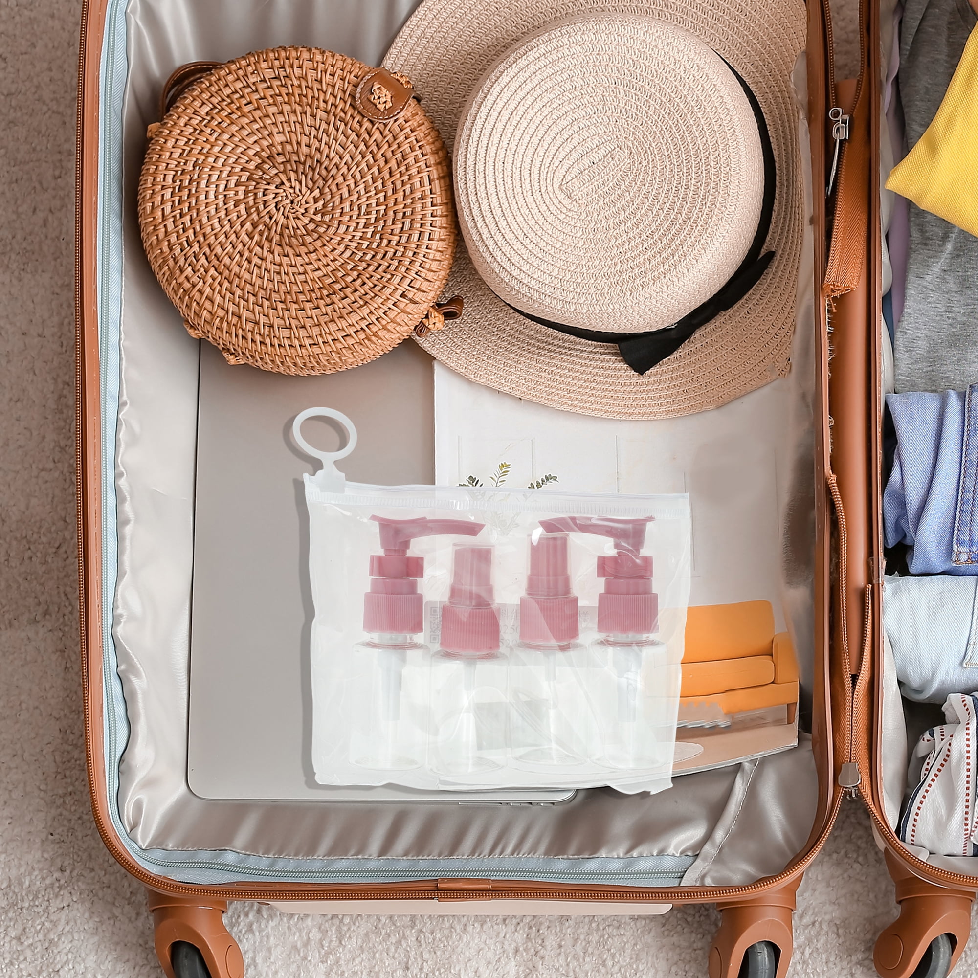Unique Bargains Travel Container Set 4Pcs Pink
