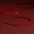 thumbnail image 4 of Unique Handmade Gold Bead Red Rope Bracelets Hand Braided Rope Thread Handchain String Rope for Teenage, 4 of 9