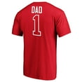 thumbnail image 3 of Men's Red Houston Cougars #1 Dad Logo T-Shirt, 3 of 3