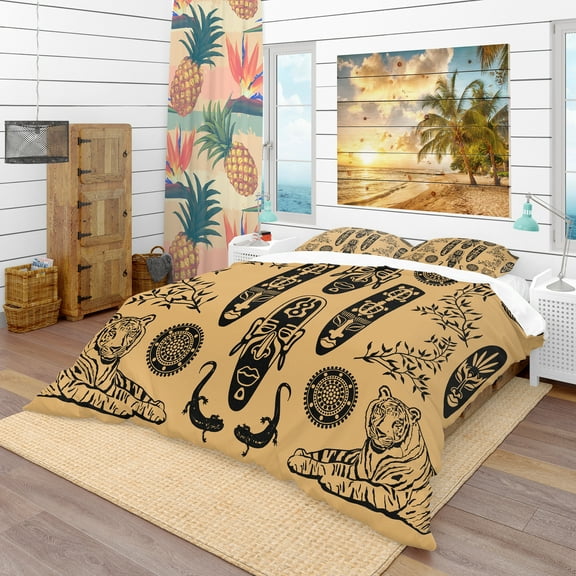 Designart 'Ethnic Decorative Mask' African Duvet Cover Set