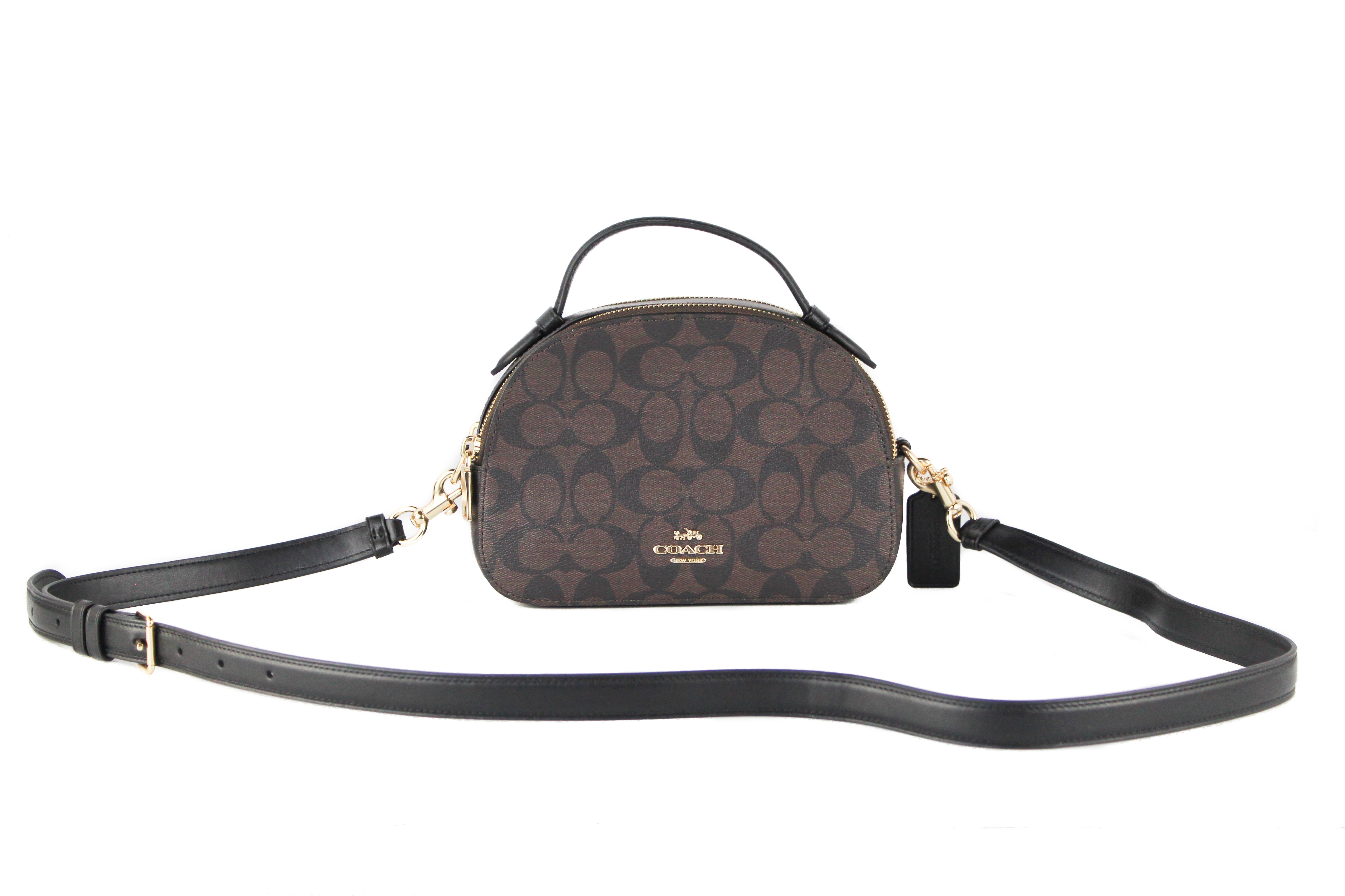 black brown coach purse