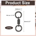 thumbnail image 2 of Spring Double Ring Keychain Dual Key Ring Holder Detachable Keychain Spring Shaped Key Accessories Dual Split Key Ring Matte Black 2, 2 of 7