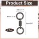 thumbnail image 2 of Llave de doble anillo de primavera, soporte de llavero dual, accesorios de llaves en forma de resorte, anillo de llave dividido, negro mate 2, 2 of 7