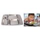 thumbnail image 3 of Plato cinco en uno de acero inoxidable, bandeja dividida para cena, recipiente para almuerzo, plato de comida, ideal para acampar, almuerzo para niños, cena o uso diario, 3 of 7