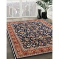 thumbnail image 2 of Ahgly Company Indoor Rectangle Mid-Century Modern Maroon Purple Oriental Area Rugs, 6' x 9', 2 of 6