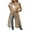 Khaki, variant on Aayomet Long Coats For Women Women's Thickened Down Coat with Adjustable Hood Warm Winter Jacket,White XL