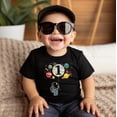 thumbnail image 3 of Olive Loves Apple 1st Birthday Rocket Astronaut Themed T-Shirts with Moon Balloon and Planets for Boys and Girls Black Shirt 12 Months, 3 of 6