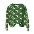 thumbnail image 4 of Abomasnow Christmas Sweaters for Women Lightweight Long Sleeve Crewneck Xmas Print Pullover Tops S-2X, 4 of 5