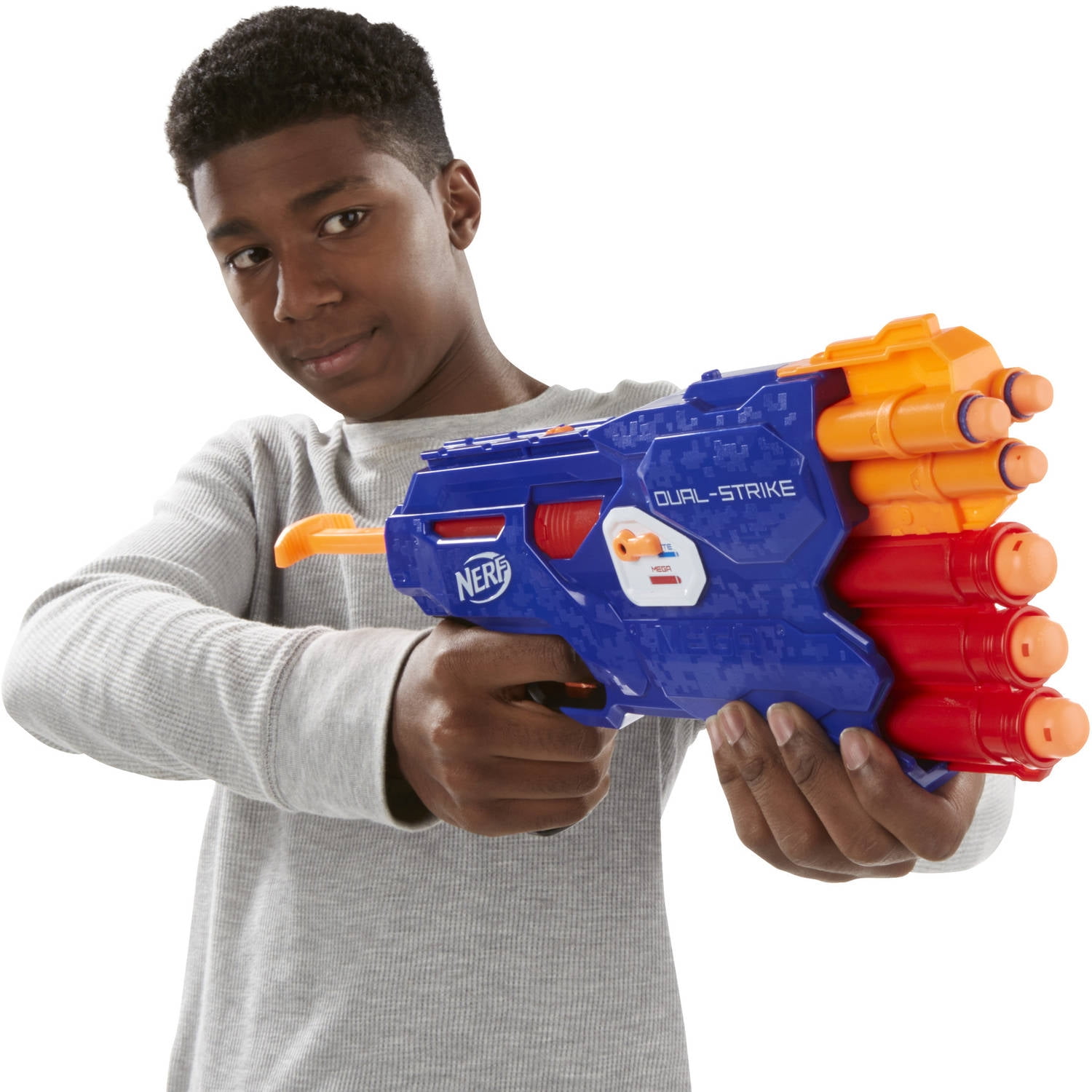 Nerf N-Strike Elite Mega - Dual-Strike - Hasbro - B4620 em Promoção na  Americanas