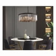 thumbnail image 2 of ChandelierCrystalLights 12-Light Round Clear Glass Fringe Crystal Prism Chandelier, Smoke Glass - Black, 2 of 2