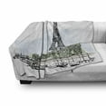 thumbnail image 3 of Paris Soft Flannel Fleece Throw Blanket, Architecture Theme Illustration of Eiffel Tower Birds and Trees Pattern Print, Cozy Plush for Indoor and Outdoor Use, 70" x 90", Black and White, by Ambesonne, 3 of 6