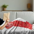 thumbnail image 3 of Letter D Soft Flannel Fleece Blanket, Capital D Letter with Ripe Strawberry Design Green Vivid Leaves Diet, Cozy Plush for Indoor and Outdoor Use, 50" x 60", Vermilion Green Orange, by Ambesonne, 3 of 5