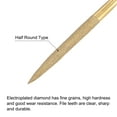 thumbnail image 3 of Uxcell 5mm x 180mm Titanium Coated Half Round Diamond Needle Files with TPU Handle, 3 of 5