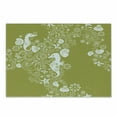 thumbnail image 1 of Sea Shells Cutting Board, Abstract Swirl and Floral Elements Seahorse Silhouette Pattern Tropical, Decorative Tempered Glass Cutting and Serving Board, Small Size, Yellow Green White, by Ambesonne, 1 of 1