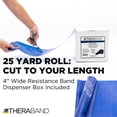 thumbnail image 2 of THERABAND Resistance Band Blue, Extra Heavy, 25-Yd Roll, Latex-Free Elastic Exercise Band for Physical Therapy, Yoga, Pilates, Stretching, Home Workouts, Cut-to-Length, Color-Coded Resistance Levels, 2 of 7
