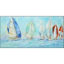 Carolines Treasures JMK1303HRM2858 Sailboats Regatta Indoor / Outdoor Runner Mat 28x58 28H x 58W multicolor