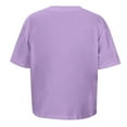 thumbnail image 5 of LIIPEE Girls Shirts Solid Color Short Sleeve Round Neck Tshirt Kids Stylish Baby Photography Tee,Purple,9-10 Years, 5 of 8