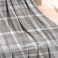 thumbnail image 3 of Gray White Plaid Checkered Pattern Blanket,Comfortable Soft Flannel Throw Blanket,All Season,Warm Lightweight Blankets for Sofa Bed Couch Living Room Chair,30"x40", 3 of 4