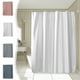 thumbnail image 1 of Cortina de Ducha de Plástico Azul Impermeable con Imanes y 12 Ganchos | 180 X 180 Cm | Decoración para Baño | 500 G, 1 of 6