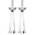 thumbnail image 2 of Park Avenue Pair of Faceted Crystal Candle Holders H8.5", 2 of 2