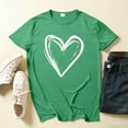 thumbnail image 2 of FRSASU Valentines Shirts for Women: Cute Love Heart Shirt Valentine T Shirt Red Short Sleeve Casual Hearts Tops Green, 2 of 7