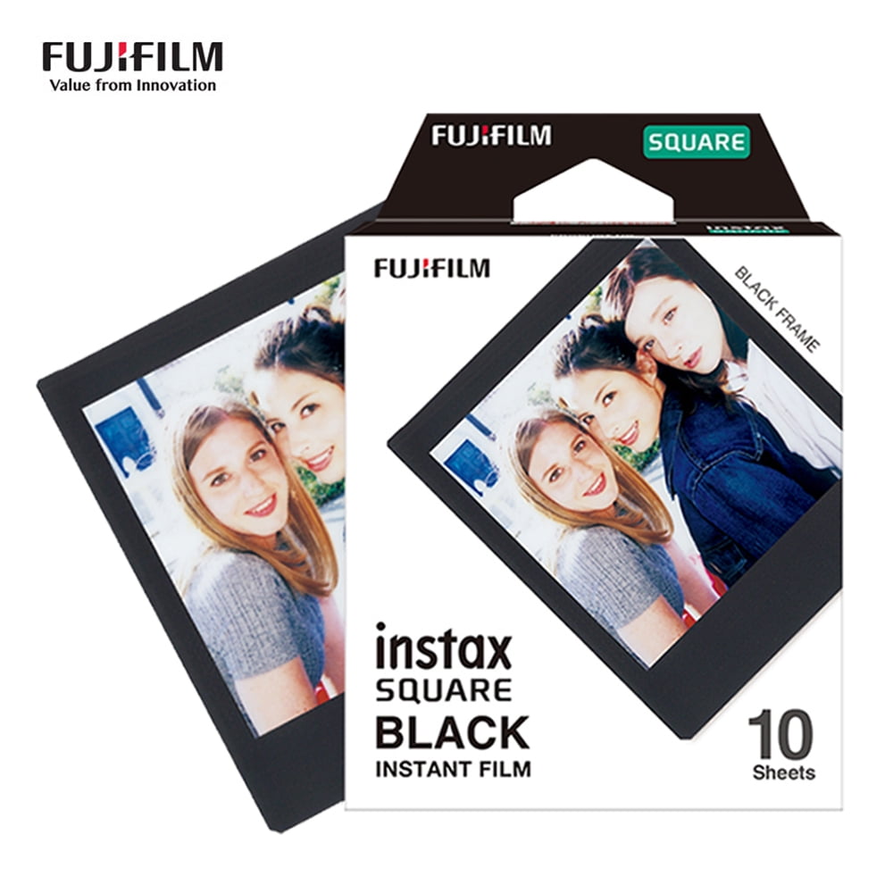 Fujifilm Instax Square Film 10 Sheets Instant Film Photo Paper Black