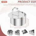 thumbnail image 4 of HLONK 10Pcs Stainless Steel Dessert Rings With Pusher Multifunctional Rust Resistant Cake Cutter Molds Heatproof Non Stick Cake Ring Molds for Baking Cooking, 4 of 10