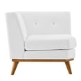 thumbnail image 3 of Modway Engage Upholstered Fabric and Wood Corner Chair in White, 3 of 6