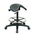 thumbnail image 1 of Pneumatic Drafting Black Backless Vinyl Saddle Seat stool, 1 of 4