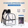 thumbnail image 5 of USPECLARE - Mochila transparente aprobada por el estadio 12 x 6 x 12, bolsa transparente a prueba de agua para conciertos, trabajo, eventos deportivos, Negro -, Small, 5 of 5
